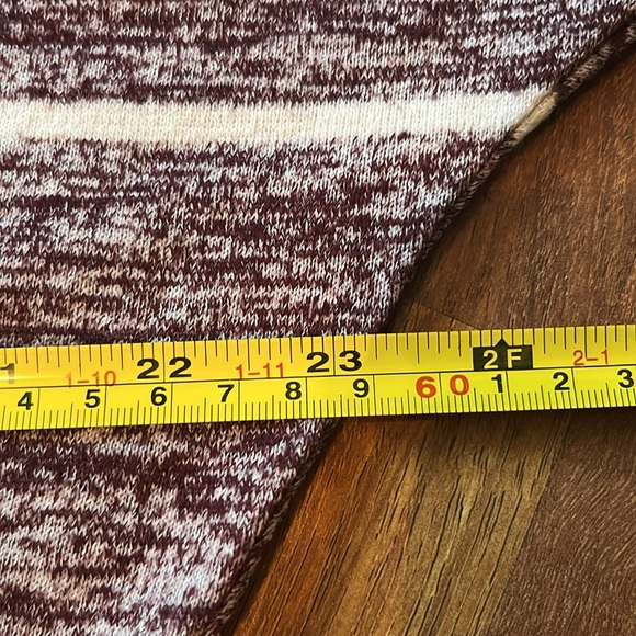 Like new Market & Spruce striped hooded quarter length sleeve top - Picture 8 of 13